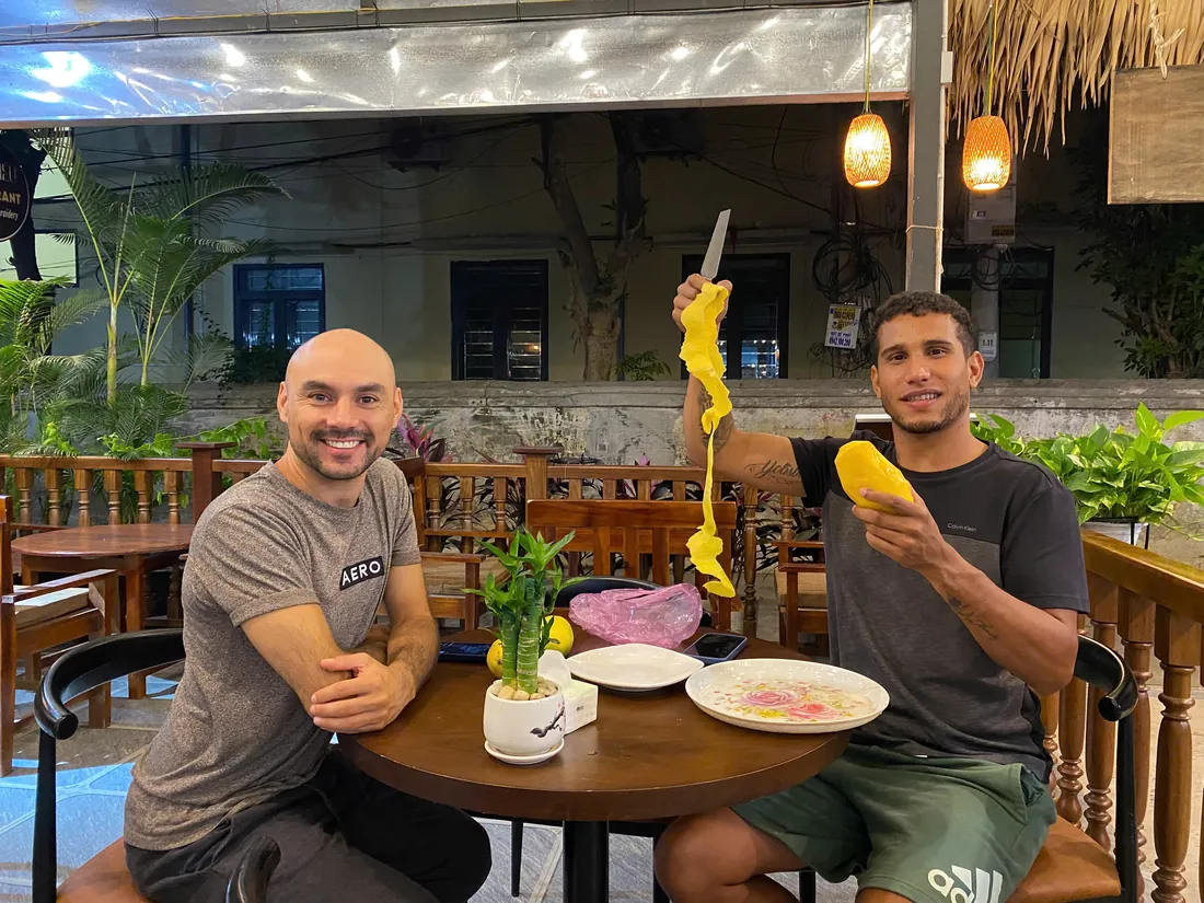 Visitors enjoying a meal at Vị & Thêu Restaurant