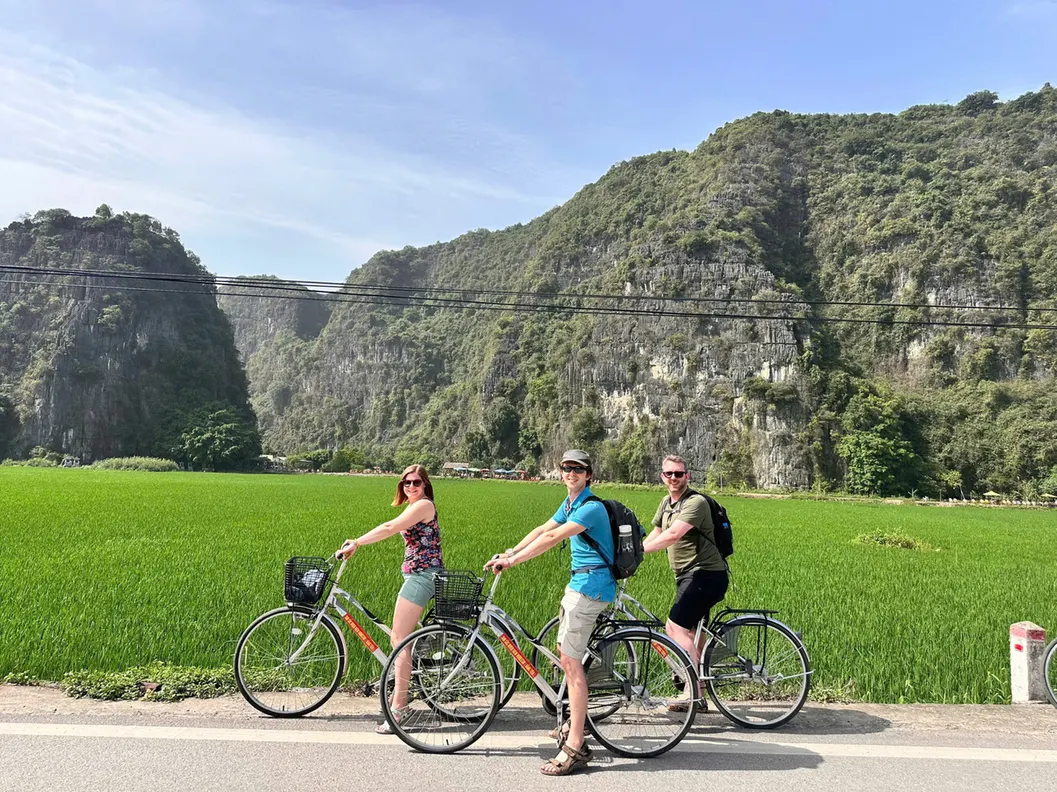 Cycling through the rural landscapes of Tam Coc